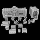Container Market - 8mm scale scifi terrain kit