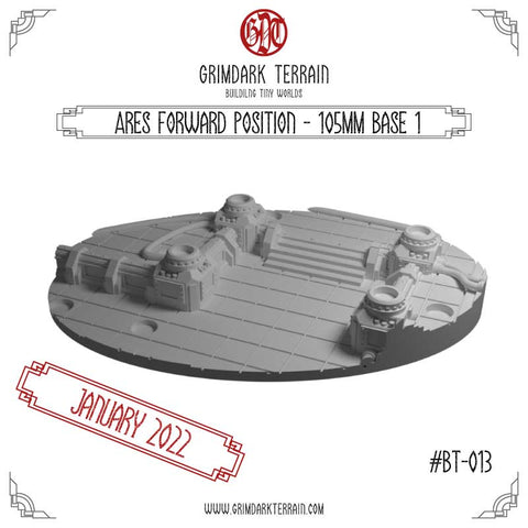 Ares Forward Position 105mm Base Topper Sci-Fi 8mm Scale Model Terrain